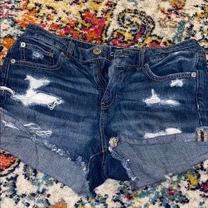 American Eagle dark denim shorts